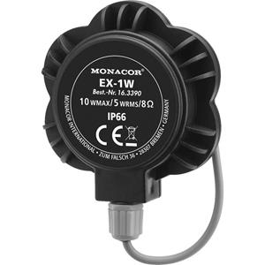 monacor EX-1W Exciter-Lautsprecher 10W 8Ω Schwarz, Silber 1St.