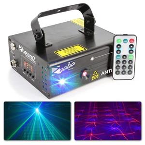 beamz Anthe II Dubbele Laser 600mW RGB Gobo met remote en DMX