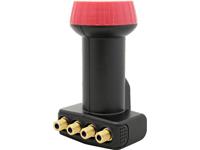 MegaSat Diavolo Quad LNB Aantal gebruikers: 4 Feed-opname: 40 mm vergulden aansluiting, Weerbestendig Zwart, Rood