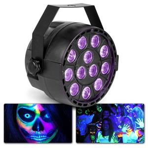 Blacklight PartyPar met 12x 1W UV LED's en DMX