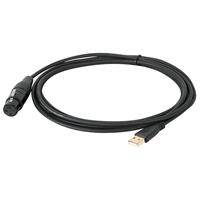 DAP UCI-10 USB-XLR microfoon interface kabel, 3 meter