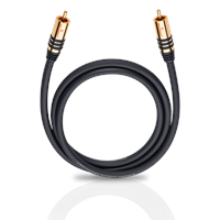 oehlbach Cinch Audio Anschlusskabel [1x Cinch-Stecker - 1x Cinch-Stecker] 2.00m Schwarz vergoldete S