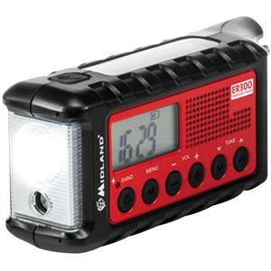 FM Outdoorradio Midland C1173 FM Zaklamp, Herlaadbaar Zwart, Rood