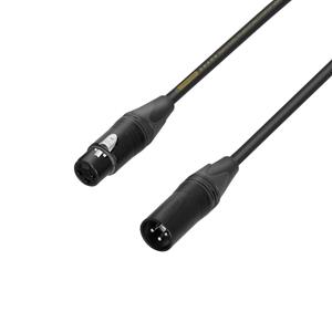 ahcables XLR Verbindungskabel [1x XLR-Buchse - 1x XLR-Stecker] 10.00m Schwarz