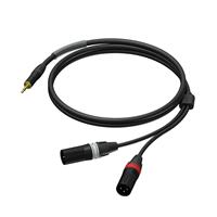 Procab PRA712/3 Prime adapter cable, 1x mini jack - 2x XLR-M, 3 m