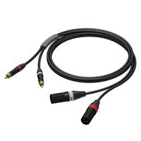 Procab PRA701/3 Prime adapter cable, 2x RCA - 2x XLR-M, 3 m