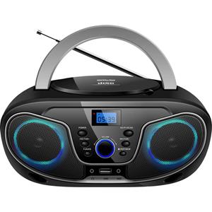 silvaschneider MPC 19.4 USB CD-Radio UKW AUX, CD, USB Schwarz, Silber