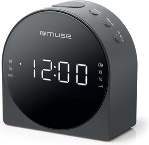 Muse M-185 CR FM Wekkerradio AUX Grijs