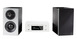 denon DoubleDeal:  RCD-N10 + Definitive Technology Demand D7 - Zwart/Wit