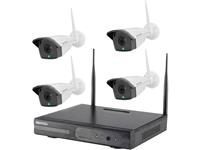 Inkovideo INKO-24M IP-Bewakingscameraset WiFi 4-kanaals Met 4 cameras 1920 x 1080 Pixel