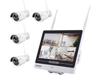 WiFi IP-Bewakingscamera-set 4-kanaals Met 4 cameras 1280 x 960 pix Inkovideo INKO-AL3003-4