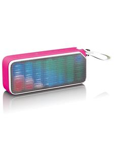 Lenco BT-191PK 2.0 Bluetooth-Lautsprecher (7 W, 8 Std Akkulaufzeit, AUX-Eingang, MicroSD, LED-Beleuchtung, in 3 Farben)
