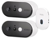 WiFi IP-Bewakingscamera-set Met 2 cameras 1920 x 1080 pix ABUS Akku Cam PPIC90200