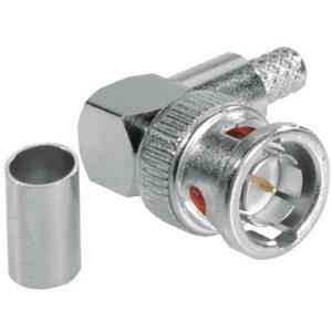 BNC (m) krimp connector voor RG59 kabel - 75 Ohm / haaks