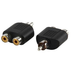 Valueline RCA male naar RCA female (2x) mono adapter