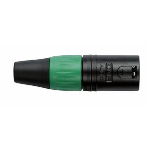 DAP XLR 3-polige zwarte male plug met groene kleurring