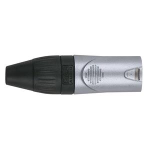 DAP XLR 3-polige zilveren plug X-type met zwarte kleurring