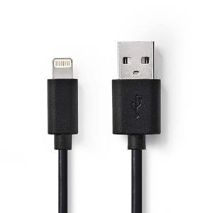 Oplaadkabel Apple lightning 8-pins naar USB 1m zwart