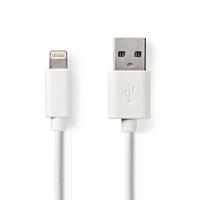 Nedis Oplaadkabel Apple lightning 8-pins naar USB 1m wit