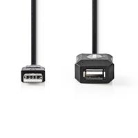 USB-A male naar USB-A female verlengkabel USB 2.0 5m