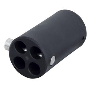 Pipe and drape 4-weg connector 45,7mm zwart