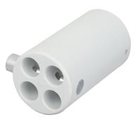 Pipe and drape 4-weg connector 40,6mm wit