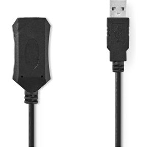 USB-A male naar USB-A female verlengkabel USB 2.0 25m