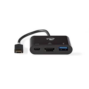 USB-C naar HDMI, USB-A en USB-C multipoortadapter 15cm