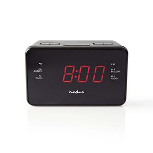 Nedis CLAR002BK Digitale Wekkerradio Led Van 0,9Fm 20...