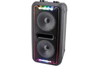 Caliber HPA502BTL tragbarer Bluetooth Lautsprecher mit mehrfarbigen LED-Leuchten, eingebauter Batterie und Karaoke Sing-Along-Option