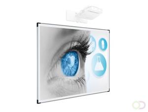 Smit Visual Projectiebord emailstaal mat wit (16:10), Extraflat profiel, enkelvlaks voor pen projector (o.a. Epson 685Wi), muurmontage