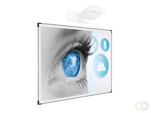 Smit Visual Projectiebord emailstaal mat wit (16:9), Extraflat profiel, enkelvlaks voor touch projector (o.a. Epson 1485Fi), muurmontage
