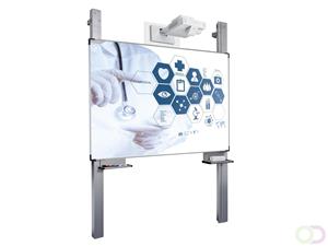 Smit Visual Projectiebord emailstaal mat wit (16:9), Extraflat profiel, enkelvlaks voor pen projector (o.a. Epson 1480Fi), hoogteverstelbaar