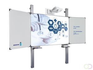 Smit Visual Projectiebord emailstaal mat wit (16:9), Extraflat profiel, 5-vlaks voor pen projector (o.a. Epson 1480Fi), hoogteverstelbaar, o