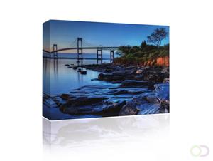 Sound Art Canvas + Bluetooth Speaker Bridge Over Water
