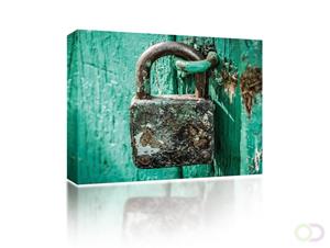 Sound Art Canvas + Bluetooth Speaker Rusty Lock