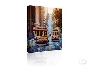 Sound Art Canvas + Bluetooth Speaker San Francisco Trams