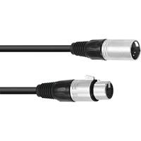 omnitronic XLR Verbindungskabel [1x XLR-Stecker 5 polig - 1x XLR-Buchse 5 polig] 5.00m Schw