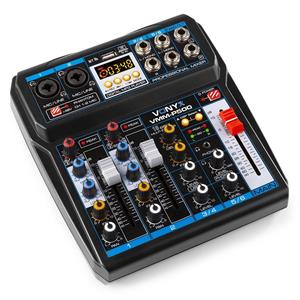 VMM-P500 4-kanaals mixer met USB, BT & MP3-speler