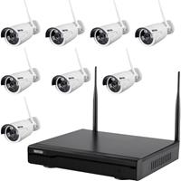 Inkovideo INKO-8-2M in82m8 IP-Bewakingscameraset WiFi 8-kanaals Met 8 cameras 1920 x 1080 Pixel