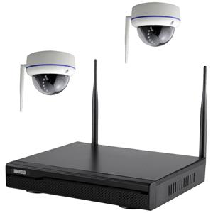 INKO-22M2D i22m2d WiFi IP-Bewakingscameraset 4-kanaals Met 2 cameras 1920 x 1080 Pixel