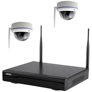 Inkovideo INKO-22M2D i22m2d WiFi IP-Bewakingscameraset 4-kanaals Met 2 cameras 1920 x 1080 Pixel