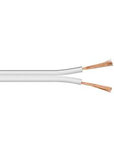 Goobay Loudspeaker cable white CCA 50 m roll, cable diameter 2 x 0,75 mm℃ - G