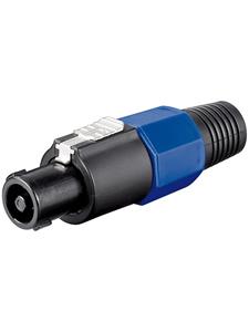 PA loudspeaker plug 4 pin, screwable with cable protector - 