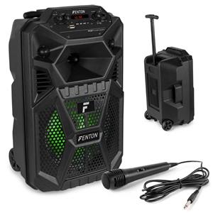 Fenton FPC8T accu speaker 50W met Bluetooth, microfoon en LED