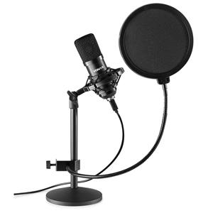 Vonyx CMTS300 USB Studio microfoon met tafelstandaard - Zwart