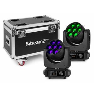 BeamZ Professional BeamZ MHL740 moving head 7x 40W - 2 stuks in flightcase