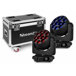 BeamZ Professional BeamZ MHL1240 moving head 12x 40W - 2 stuks in flightcase