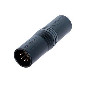 NA5MM-B 5p DMX male naar 5p DMX male adapter zwart