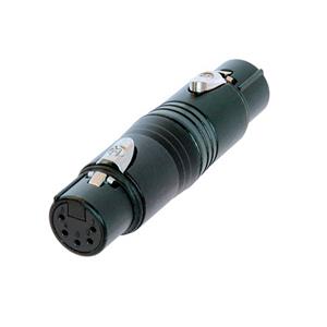 Neutrik NA5FF-B 5p DMX female naar 5p DMX female adapter zwart